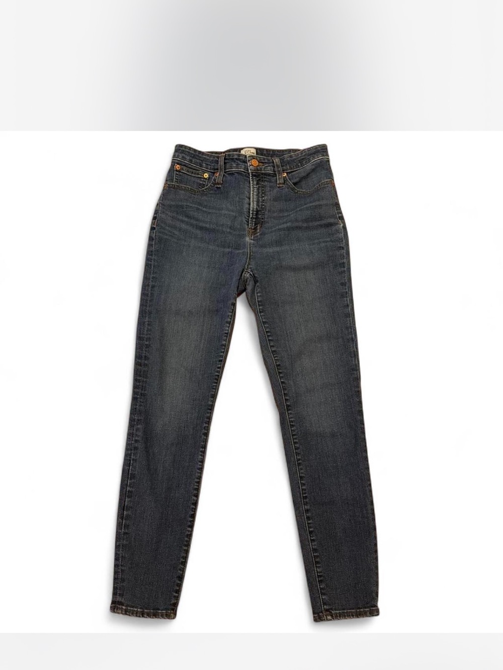 J. Crew High-Rise Skinny Jeans in Dark Wash